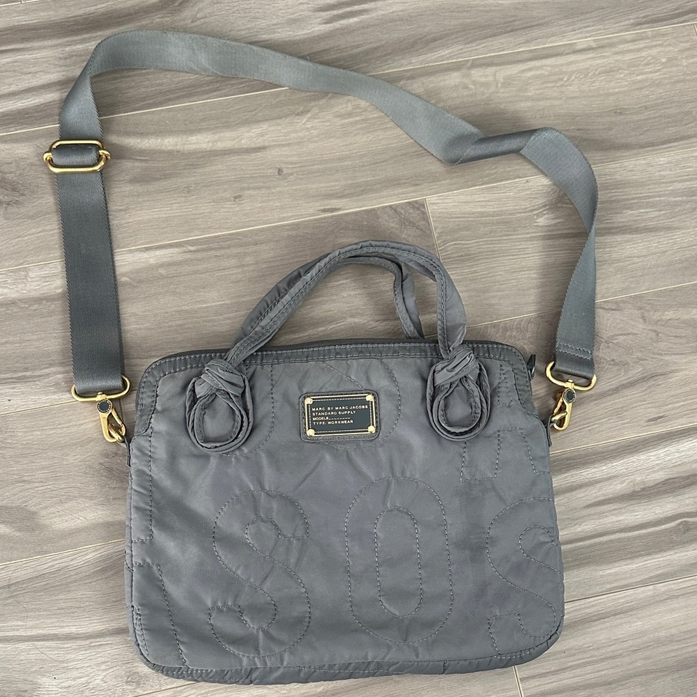 Marc Jacobs Gray Quilted Crossbody Bag